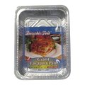 Home Plus Home Plus 6392138 10.62 x 14.43 in. Durable Foil Lasagna Pan with Lid - Silver- pack of 12 6392138